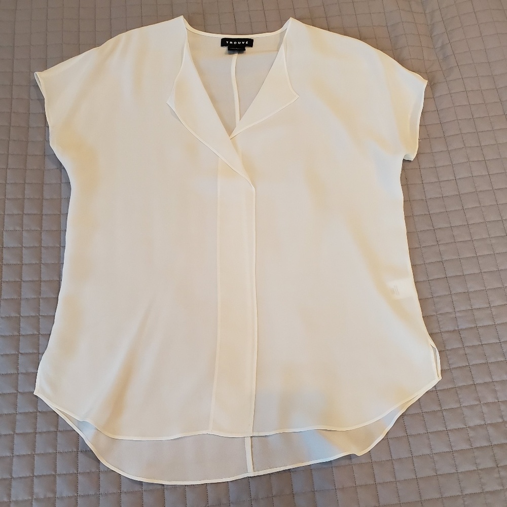 Trouve white silk shirt, szS